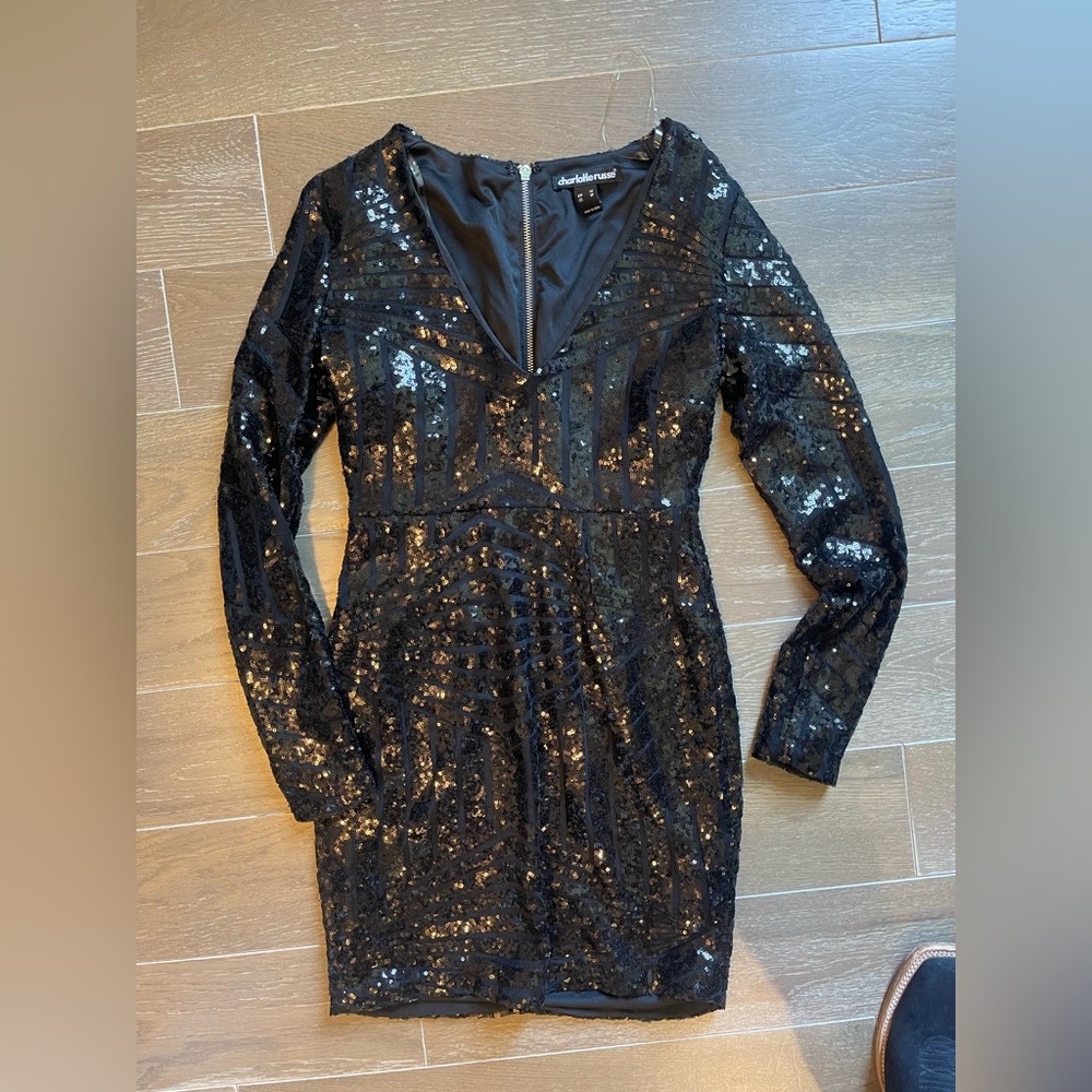 Charlotte Russe Black Sequin Dress